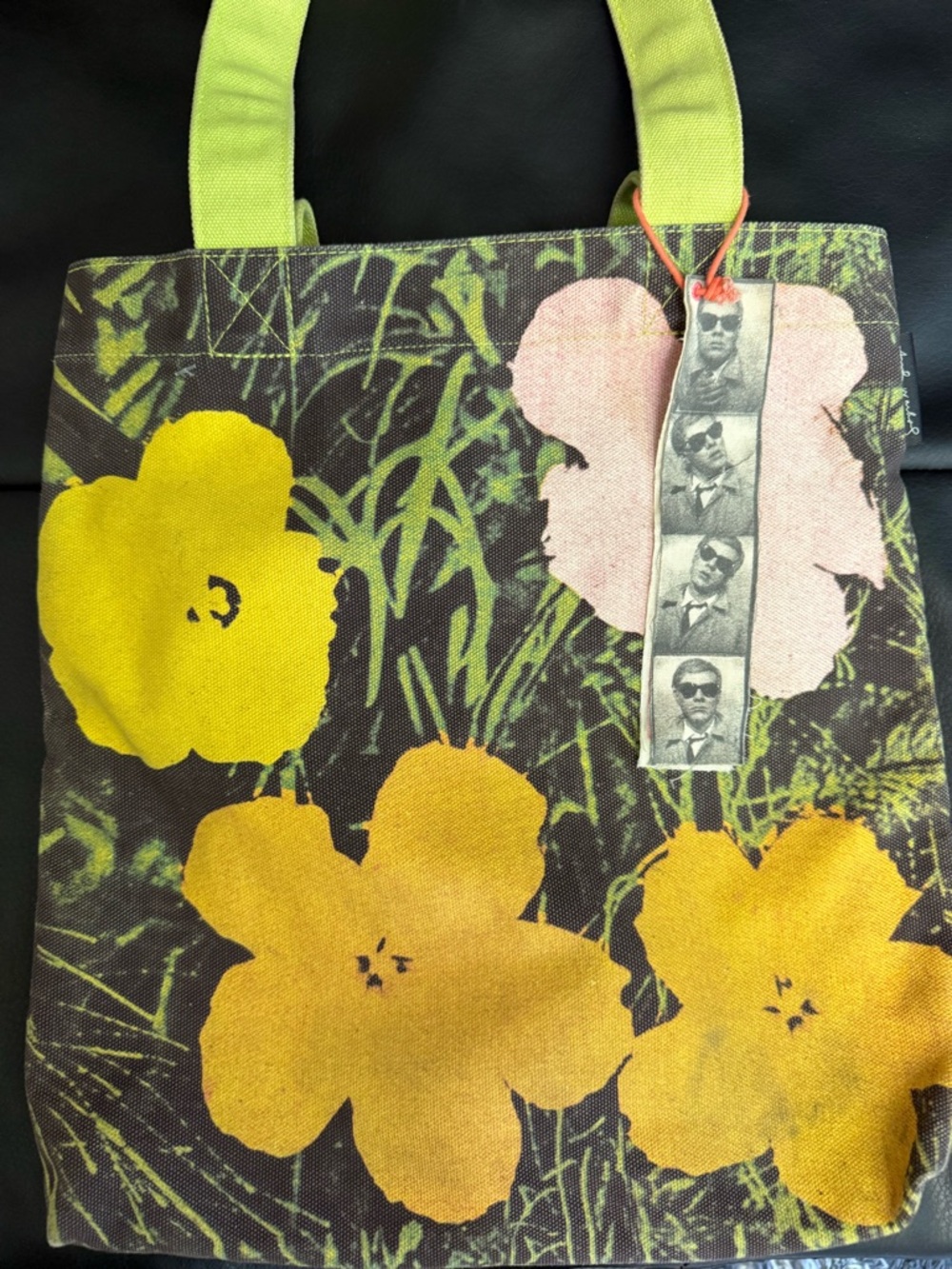 RARE Loop NYC Andy Warhol Mao Floral Canvas Tote Bag Patches/Coin Pouch EUC Y2K